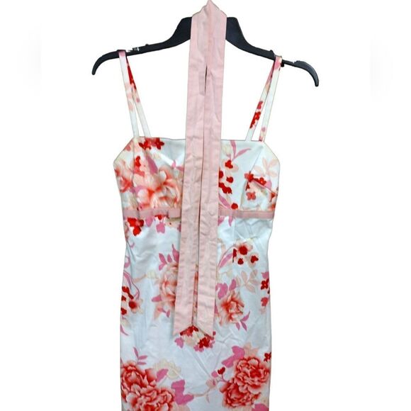Women's Floral Rose Baby Pink Rose Ribbon Summer Baby Doll Dress Size 3/4! - Picture 9 of 12
